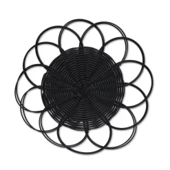 Chefanie Black Banded Chargers (4) Clearance