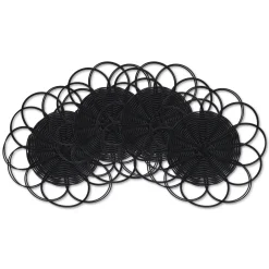 Chefanie Black Banded Chargers (4) Clearance