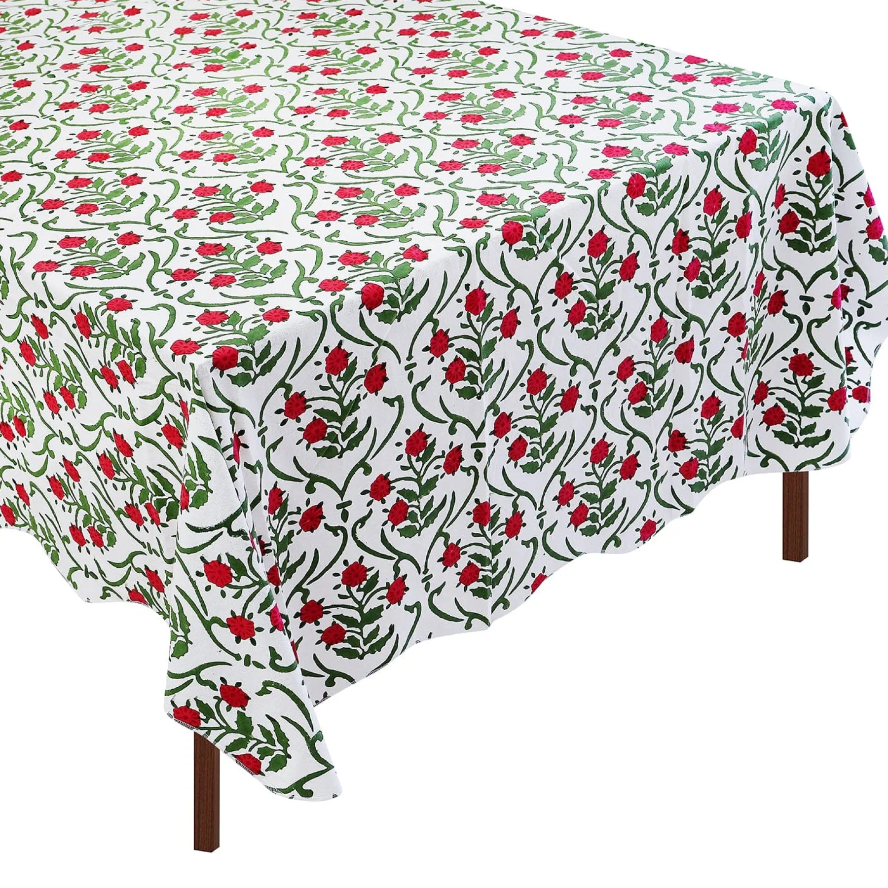 Chefanie Block Print Noël Tablecloth Outlet