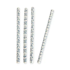 Chefanie Blue & White Ceramic Straws (4)