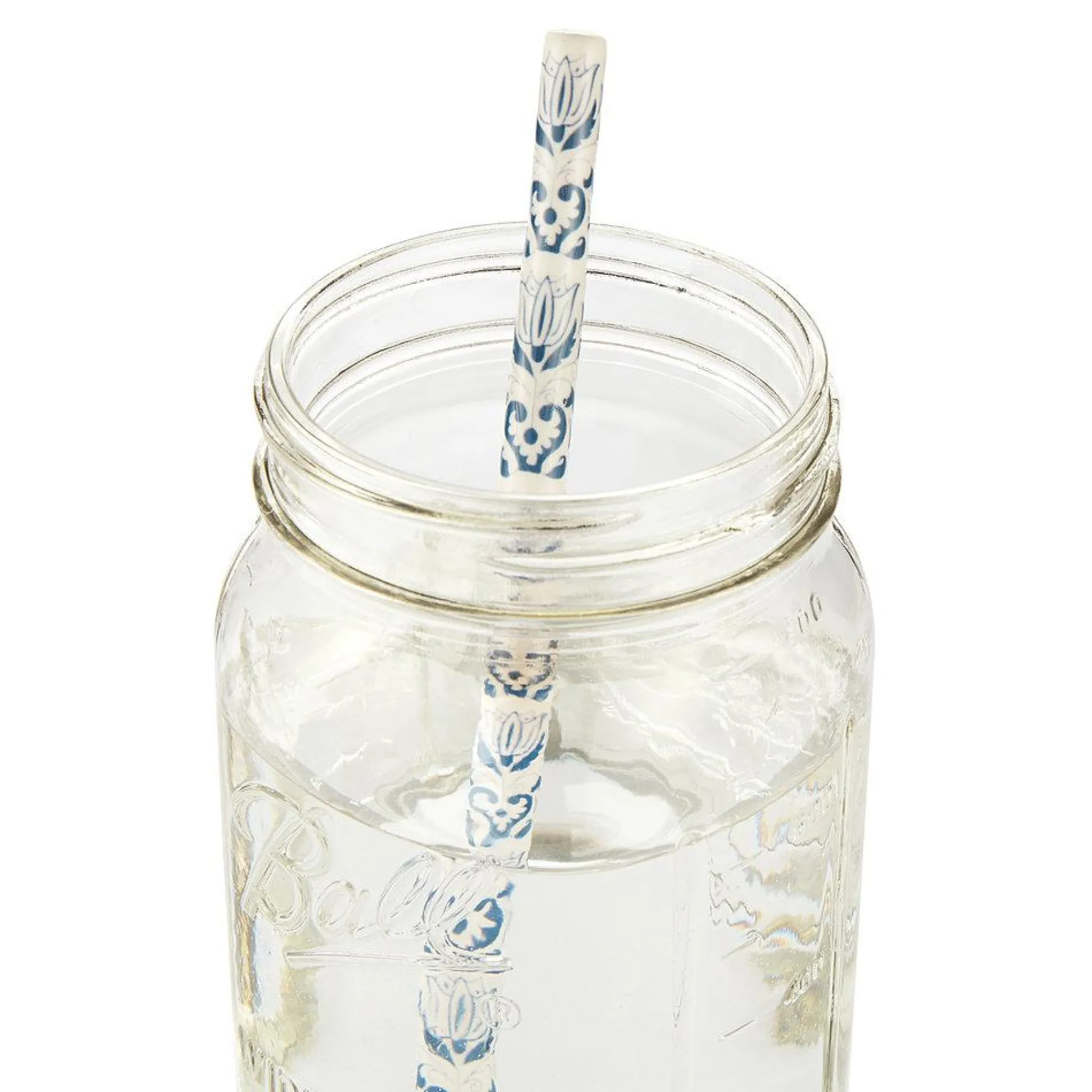 Chefanie Blue & White Ceramic Straws (4)