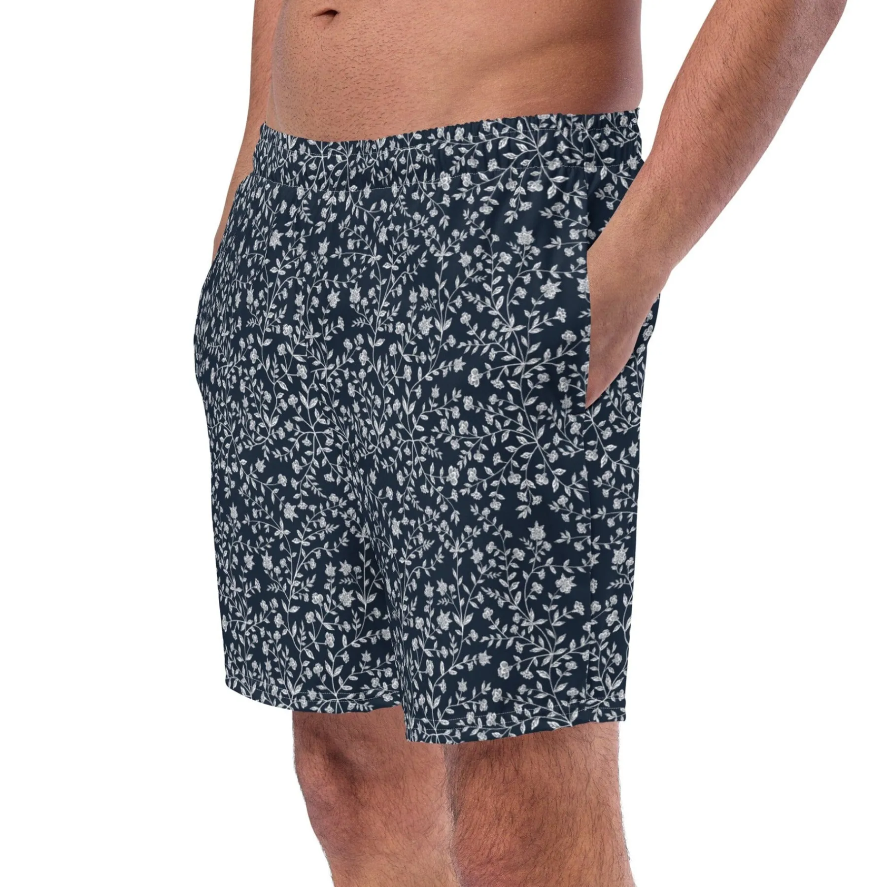 Chefanie Blue & White Swim Trunks Sale