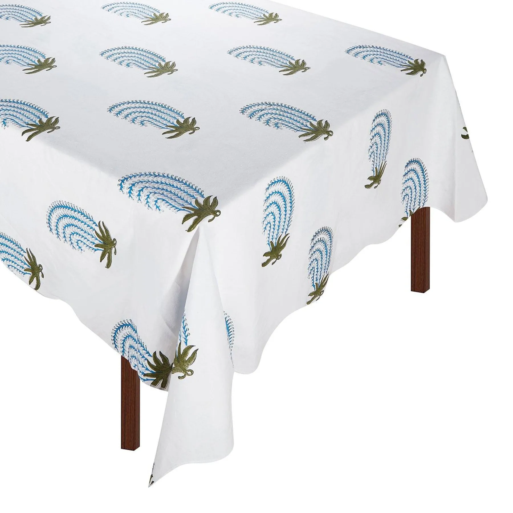 Chefanie Blue Buteh Tablecloth Sale