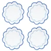 Chefanie Blue Scalloped Cocktail Napkins (4) Hot