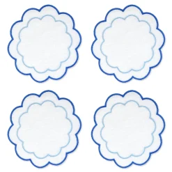 Chefanie Blue Scalloped Cocktail Napkins (4) Hot