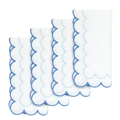 Chefanie Blue Scalloped Dinner Napkins (4) Best