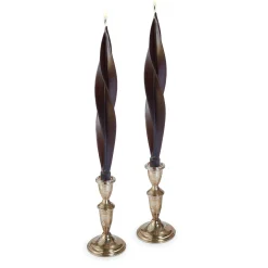 Chefanie Brown Feather Candles (2) Clearance