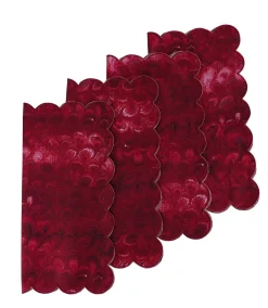 Chefanie Burgundy Marble Napkins (4) Online