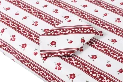 Chefanie Burgundy Stripe Tablecloth