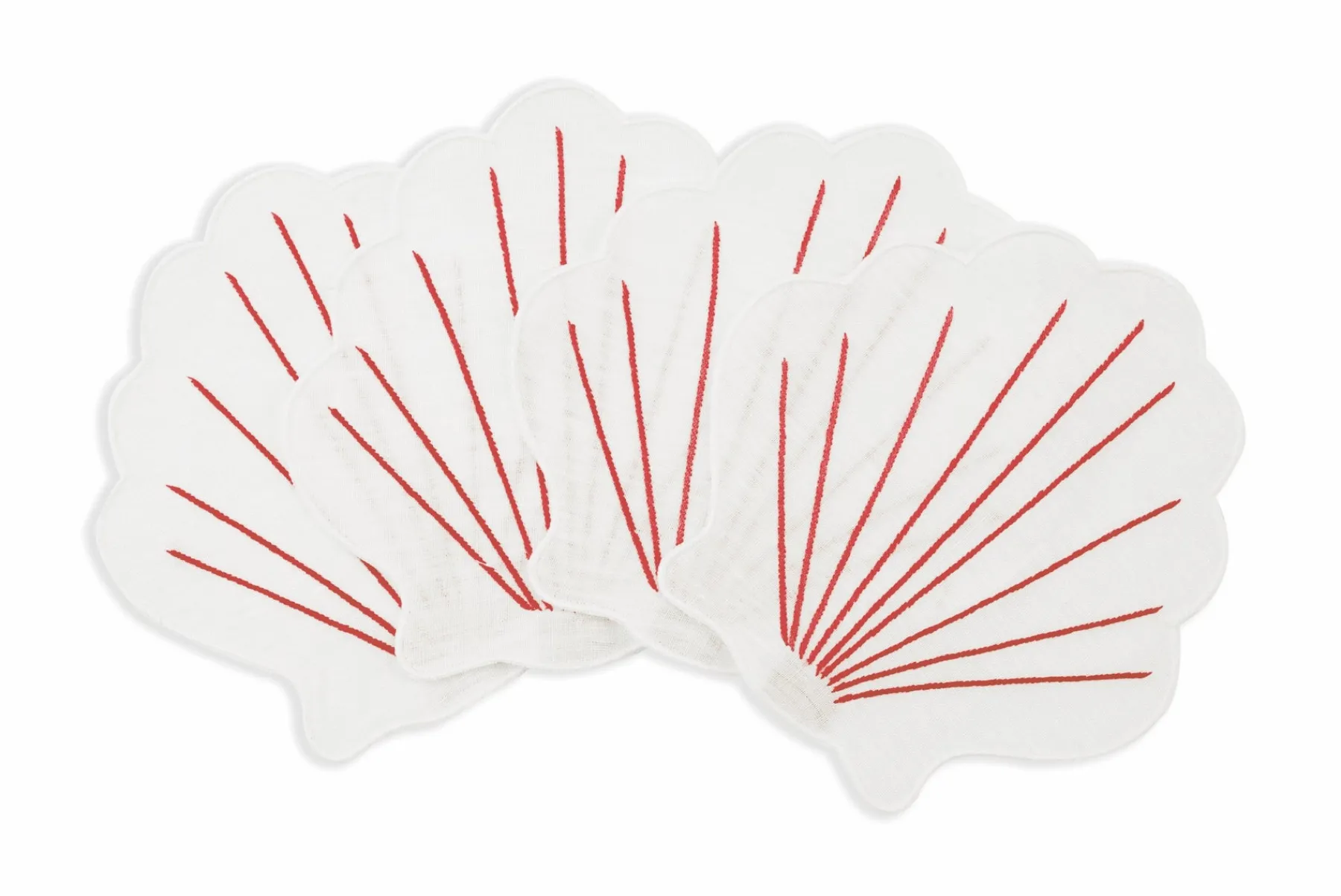 Chefanie Coral Coquilles Cocktail Napkins (4) New