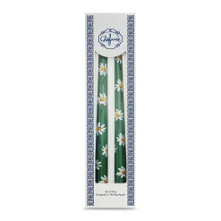 Chefanie Crazy Daisy Patterned Tapers (2) Outlet