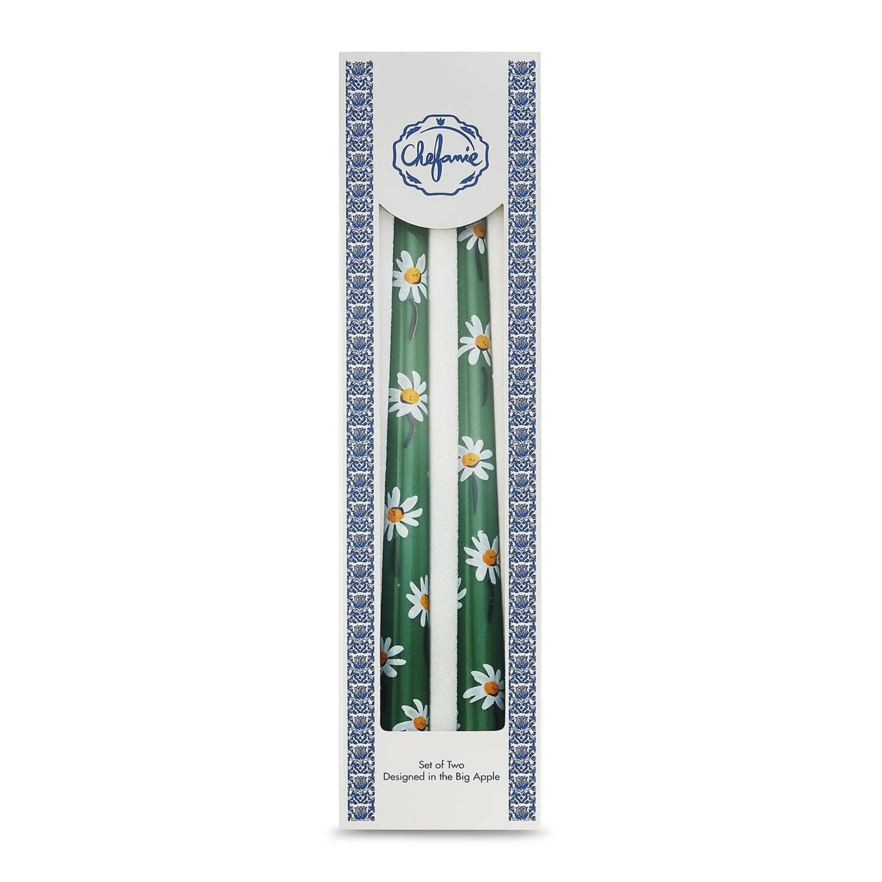 Chefanie Crazy Daisy Patterned Tapers (2) Outlet