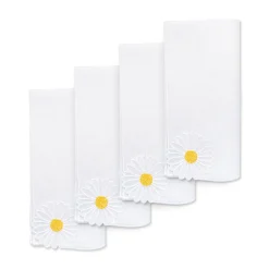 Chefanie Daisy Linen Dinner Napkins (4)