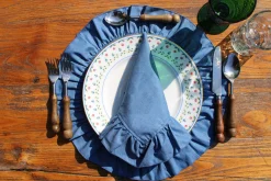 Chefanie Denim Napkins With Ruffled Edge (4) Discount