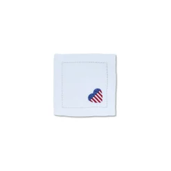 Chefanie Flag Heart Cocktail Napkins (4) Discount