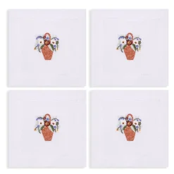 Chefanie Flower Basket Cocktail Napkins (4) Discount