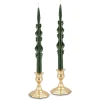 Chefanie Forest Green Baroque Tapers (2) New
