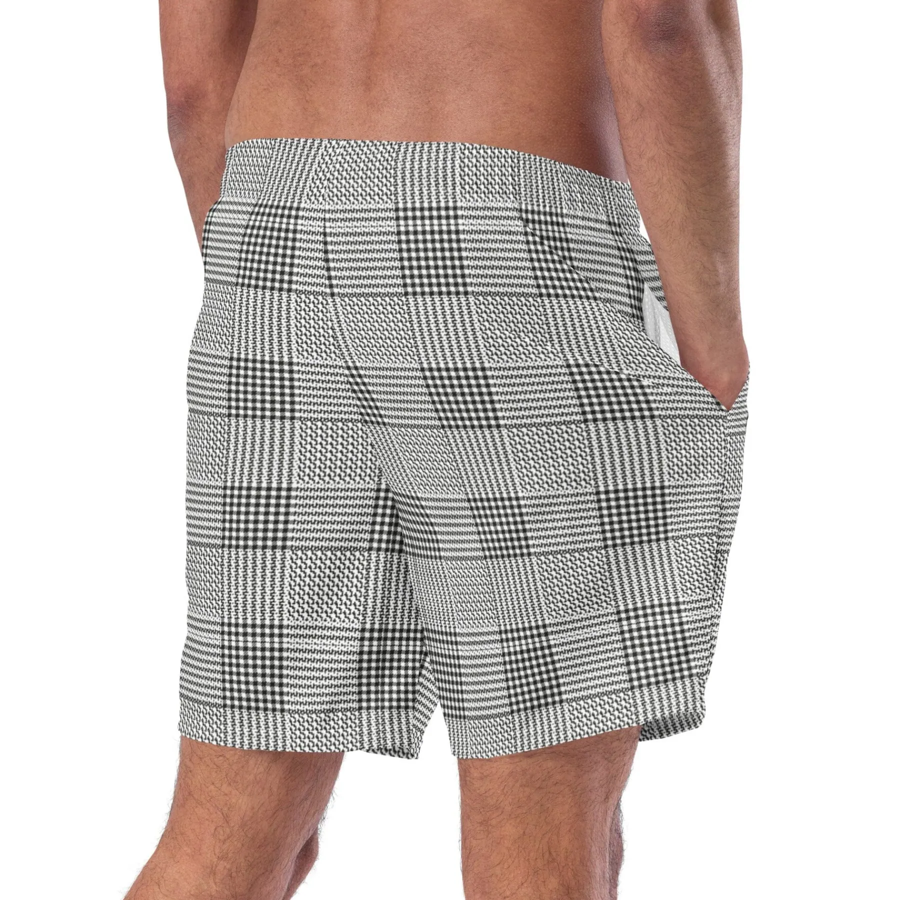 Chefanie Glen Plaid Swim Trunks Hot