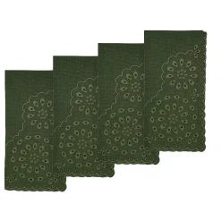 Chefanie Green Eyelet Dinner Napkins (4) Clearance