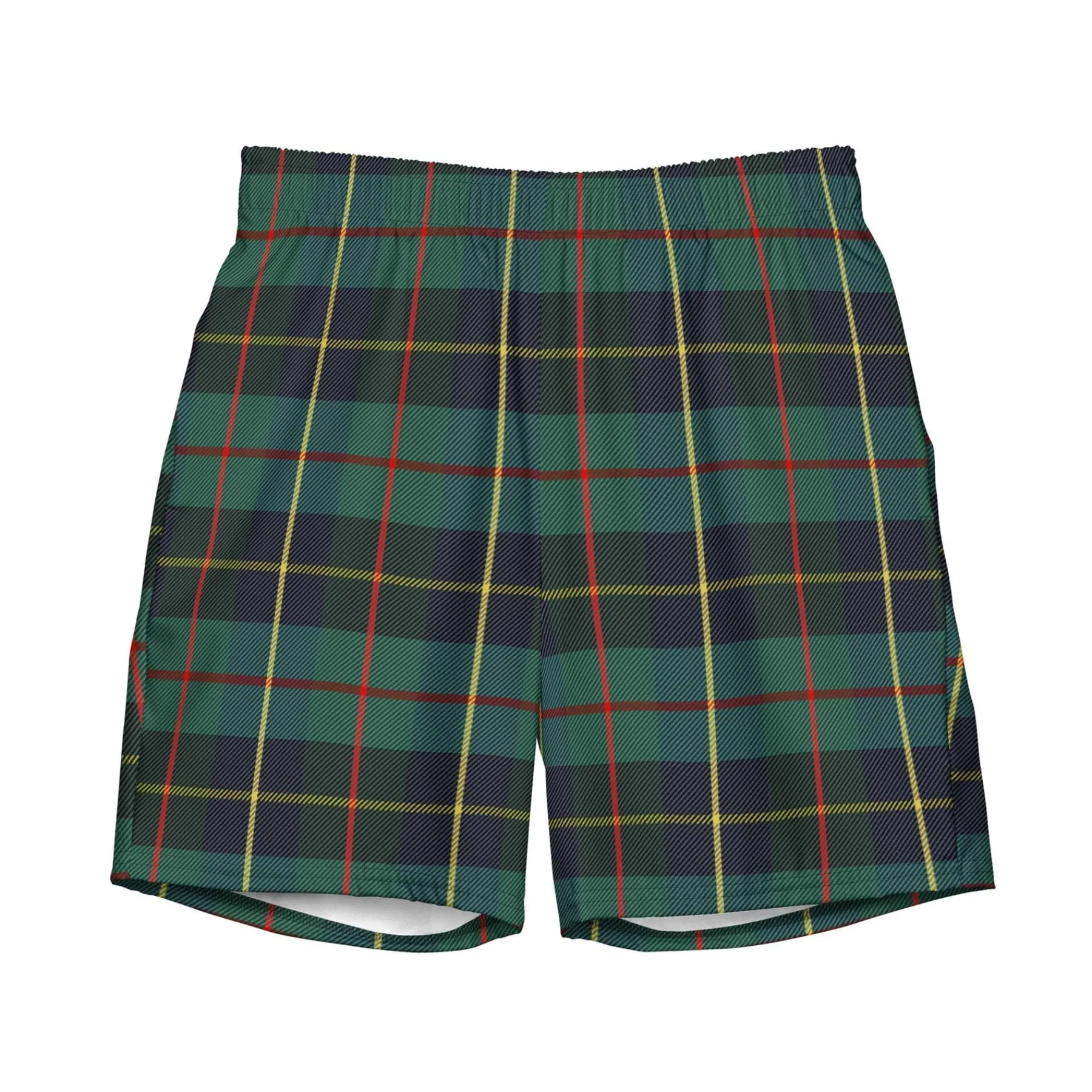 Chefanie Green Plaid Swim Trunks Sale