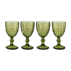 Chefanie Green Tulip Stem Glasses (4) Online