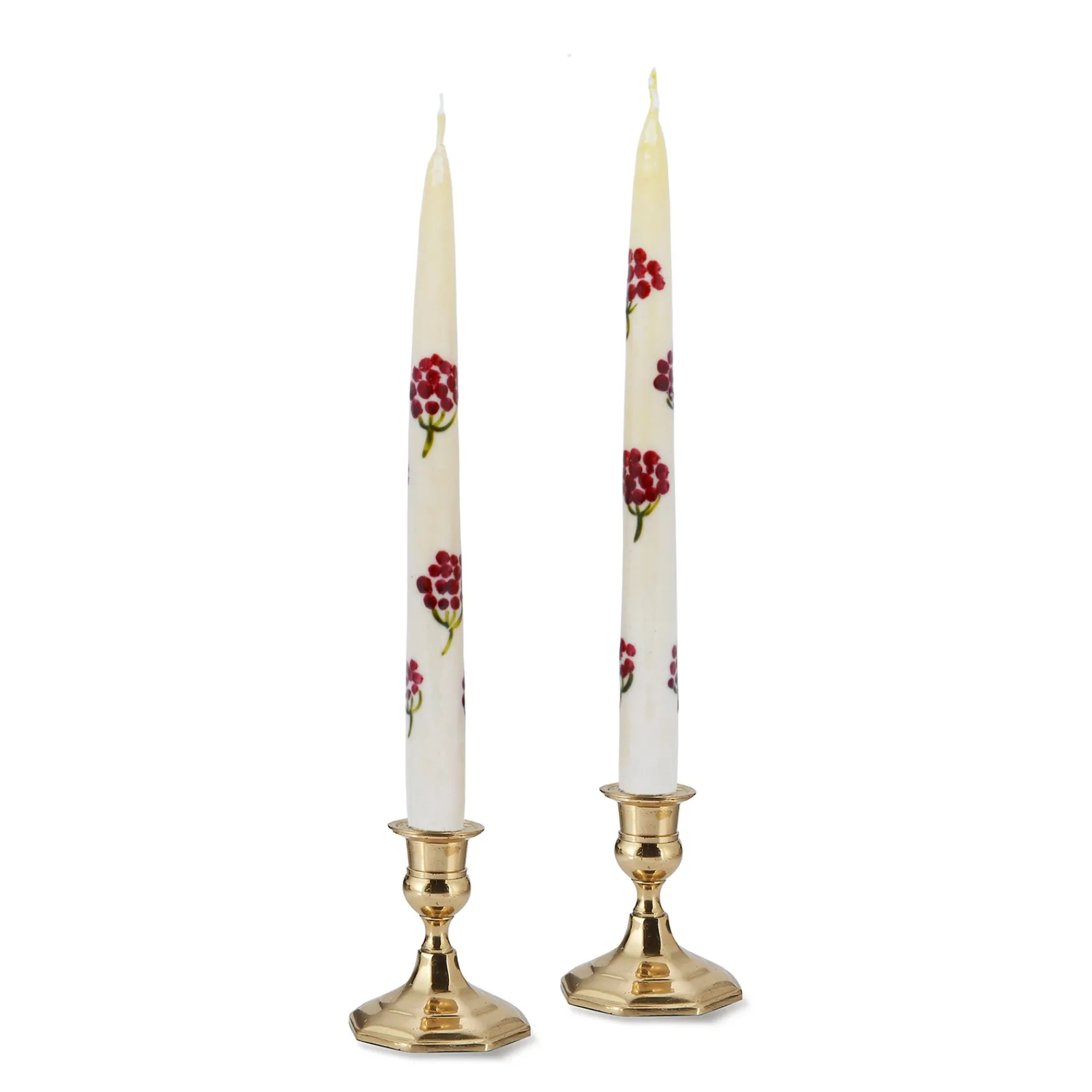 Chefanie Holiday Hydrangea Tapers (2) Clearance