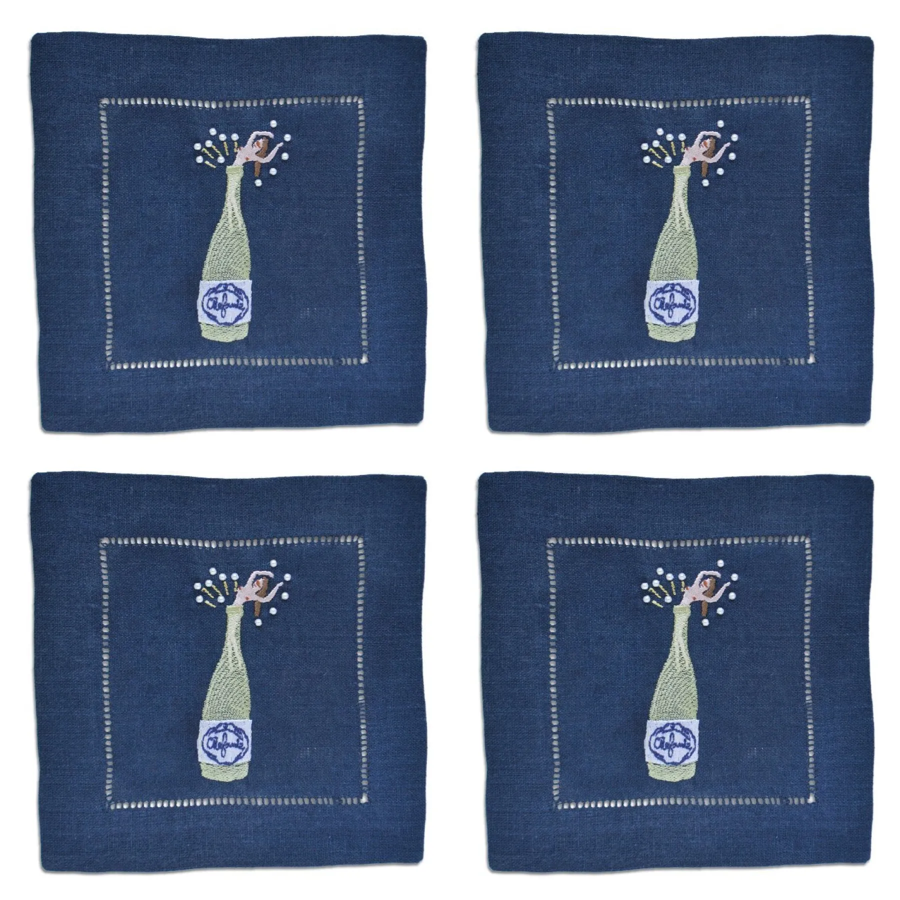 Chefanie Midnight Champagne Girl Cocktail Napkins (4) Online