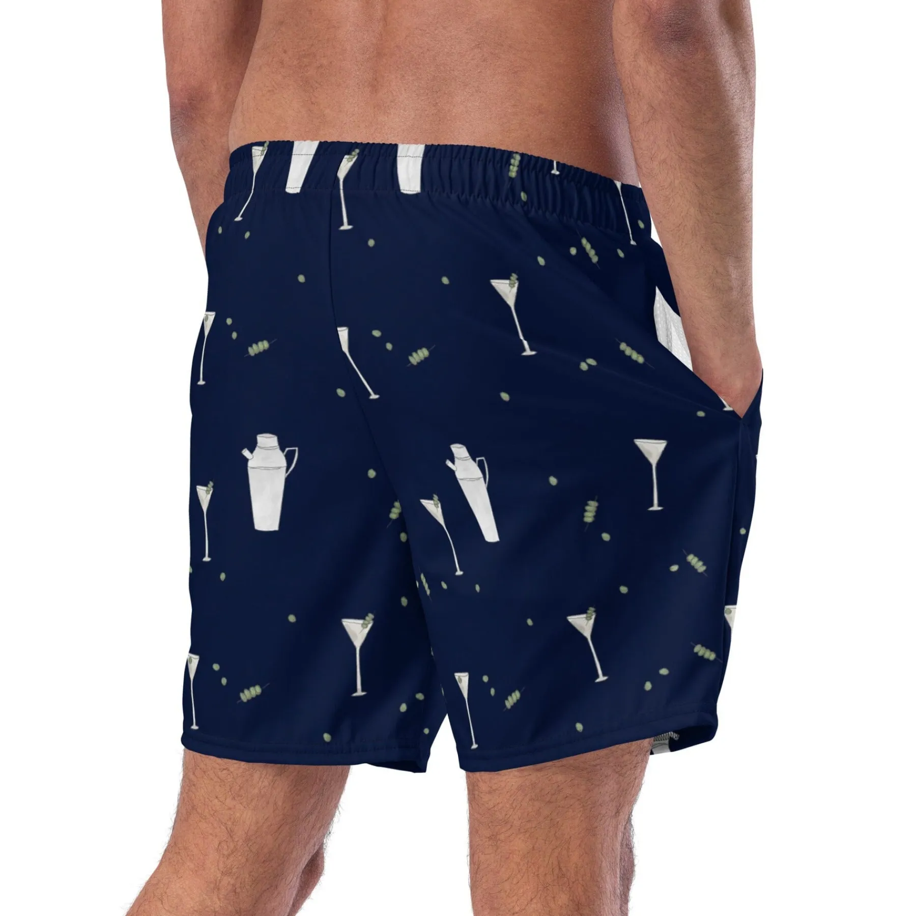 Chefanie Navy Martini Swim Trunks Discount