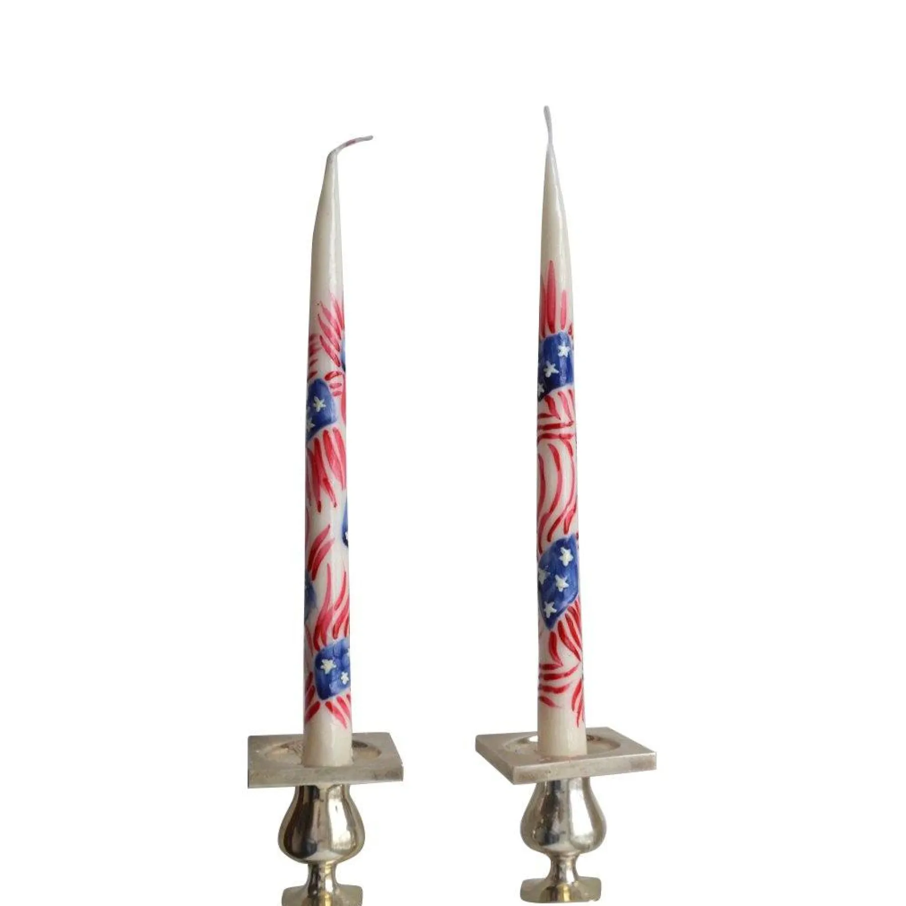 Chefanie Painted Flag Tapers (2) Clearance