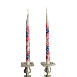 Chefanie Painted Flag Tapers (2) Clearance