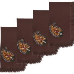 Chefanie Paisley Leaf Dinner Napkins (4)