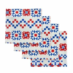 Chefanie Patriotic Quilt Dinner Napkins (4) Hot