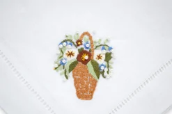 Chefanie Pearl Flower Basket Dinner Napkins (4) Best