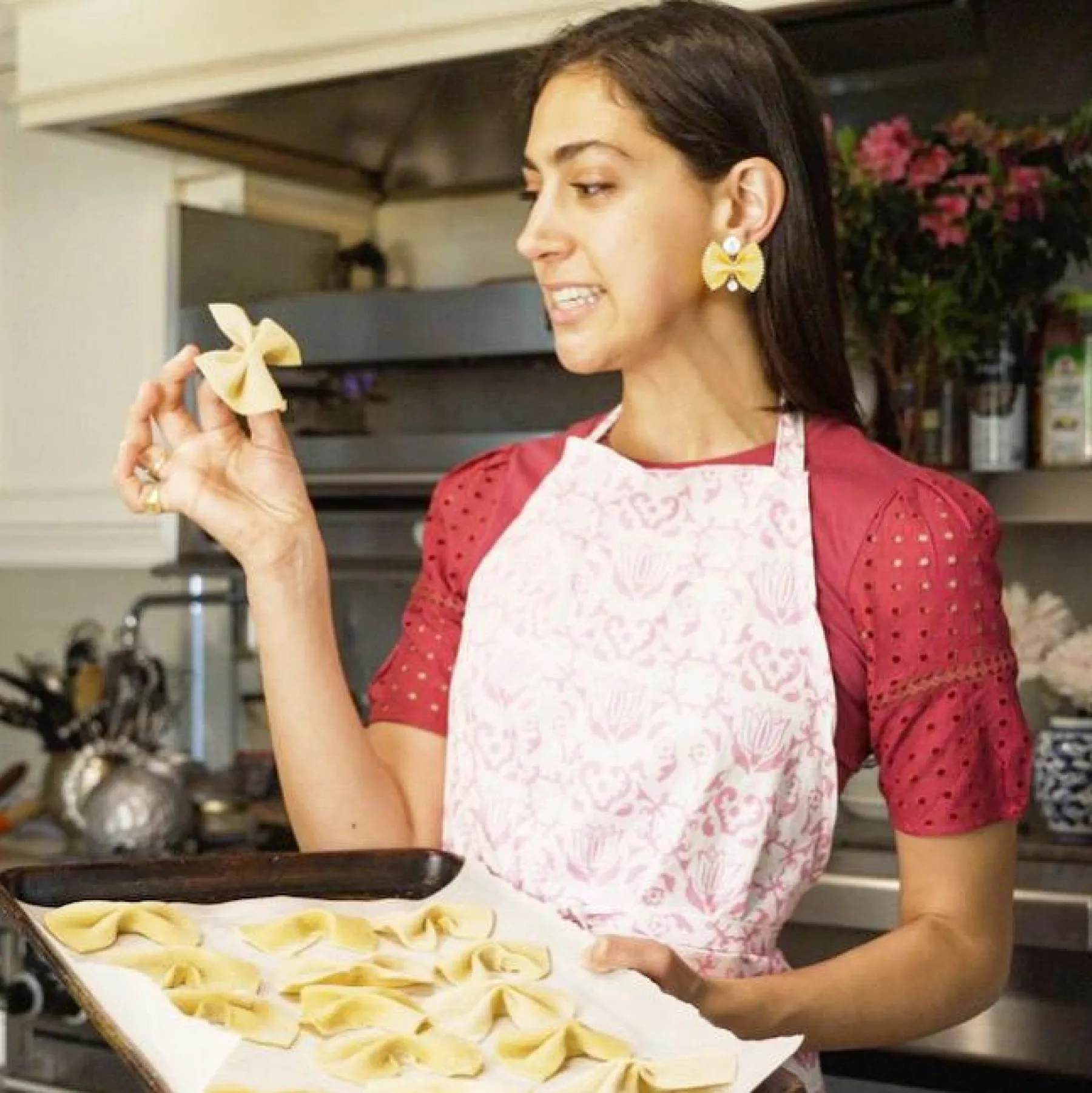 Chefanie Pink & White Apron Clearance