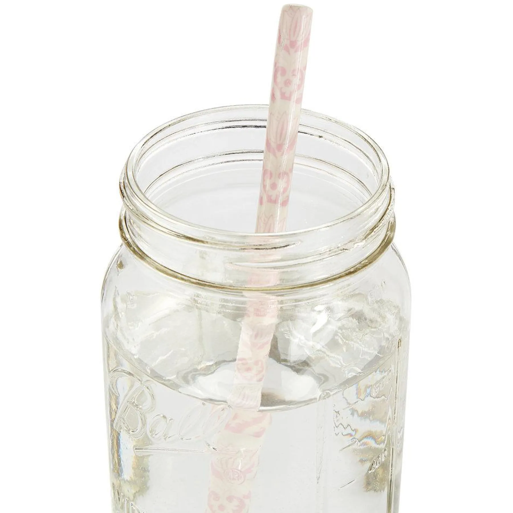 Chefanie Pink & White Ceramic Straws (4) Clearance