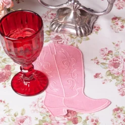 Chefanie Pink Cowboy Boot Cocktail Napkins (4)