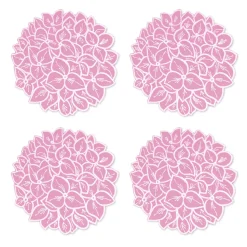 Chefanie Pink Hydrangea Cocktail Napkins (4) Outlet
