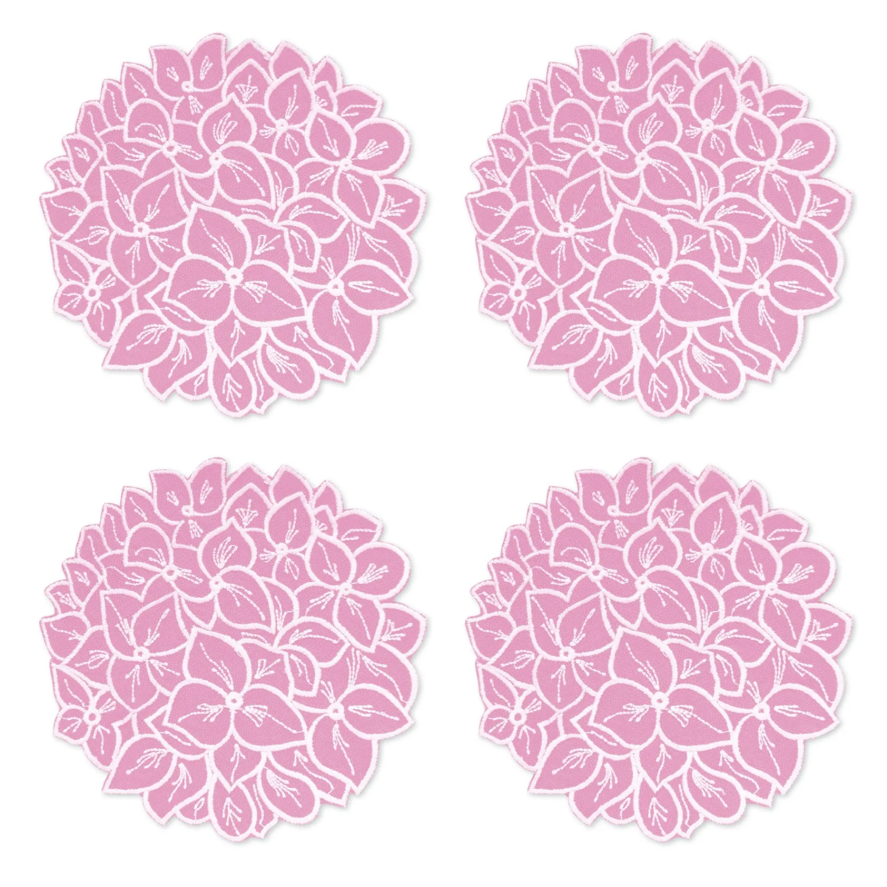 Chefanie Pink Hydrangea Cocktail Napkins (4) Outlet