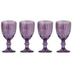 Chefanie Purple Stem Glasses (4) Clearance