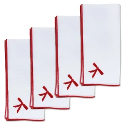 Chefanie Red Bow Dinner Napkins (4) Sale