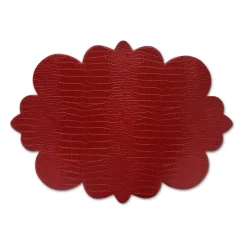 Chefanie Red Curly Embossed Placemat Outlet