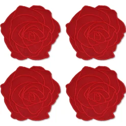 Chefanie Red Rose Cocktail Napkins (4) Online