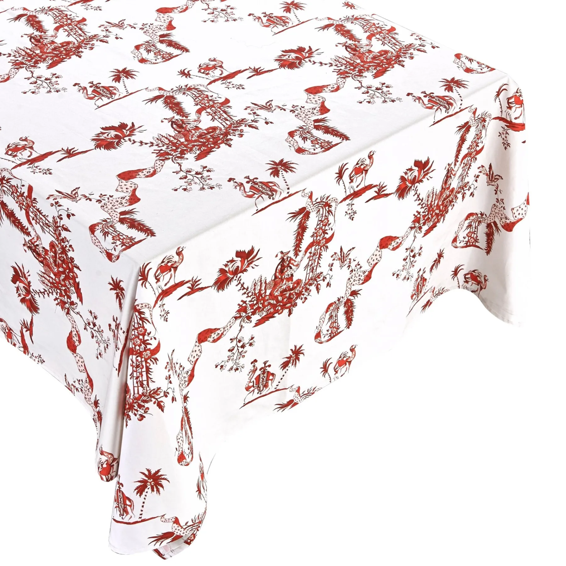 Chefanie Red Toile Tablecloth Outlet