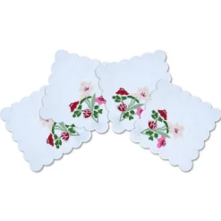 Chefanie Scalloped Flower Cocktail Napkins (4) Sale