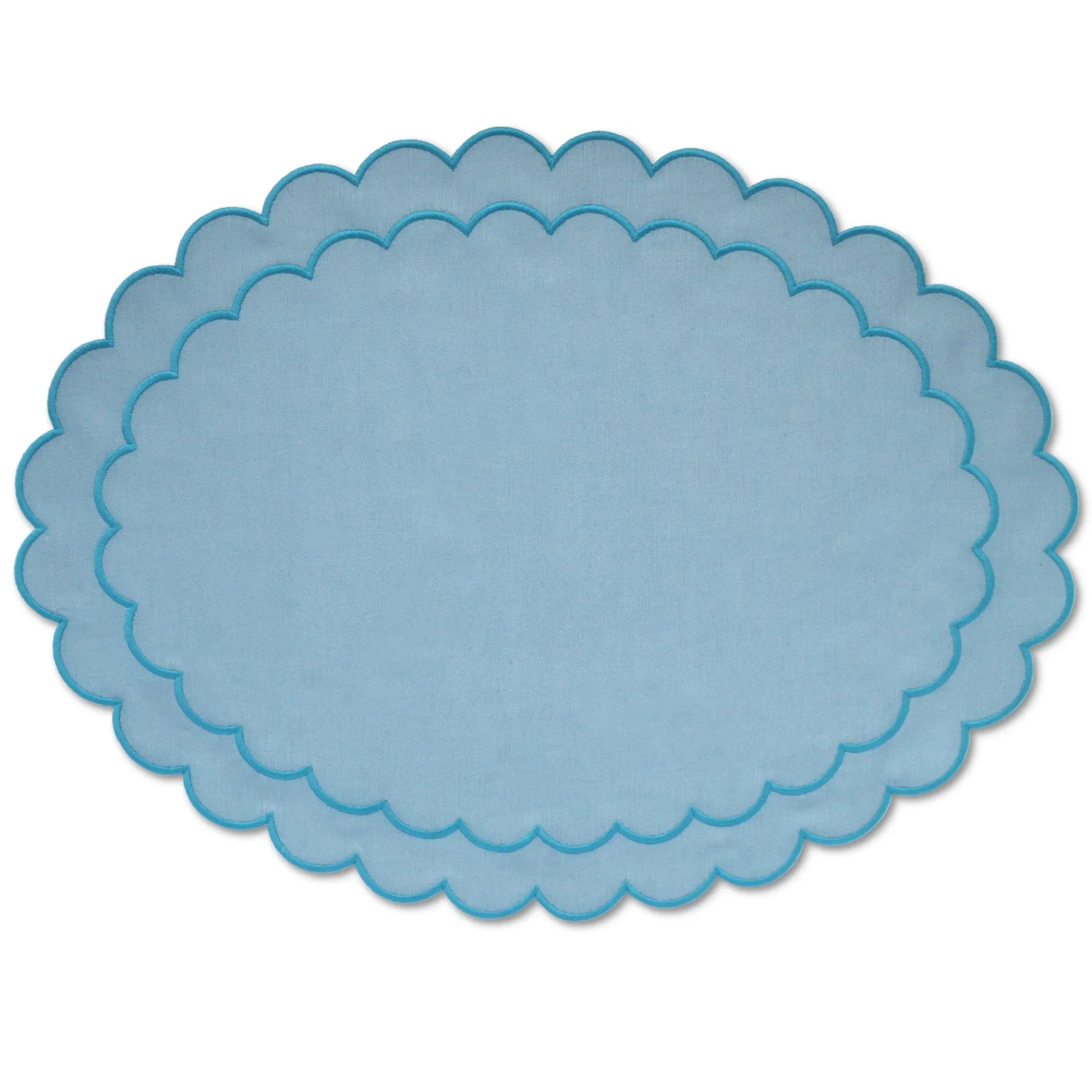 Chefanie Sea Foam Scalloped Placemat Clearance