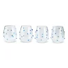Chefanie Stemless Blue Dot Glasses (4) Outlet