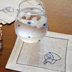 Chefanie Stemless Blue Dot Glasses (4) Outlet