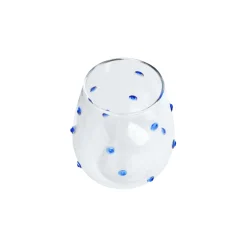 Chefanie Stemless Blue Dot Glasses (4) Outlet