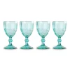 Chefanie Teal Embossed Stem Glasses (4) Best