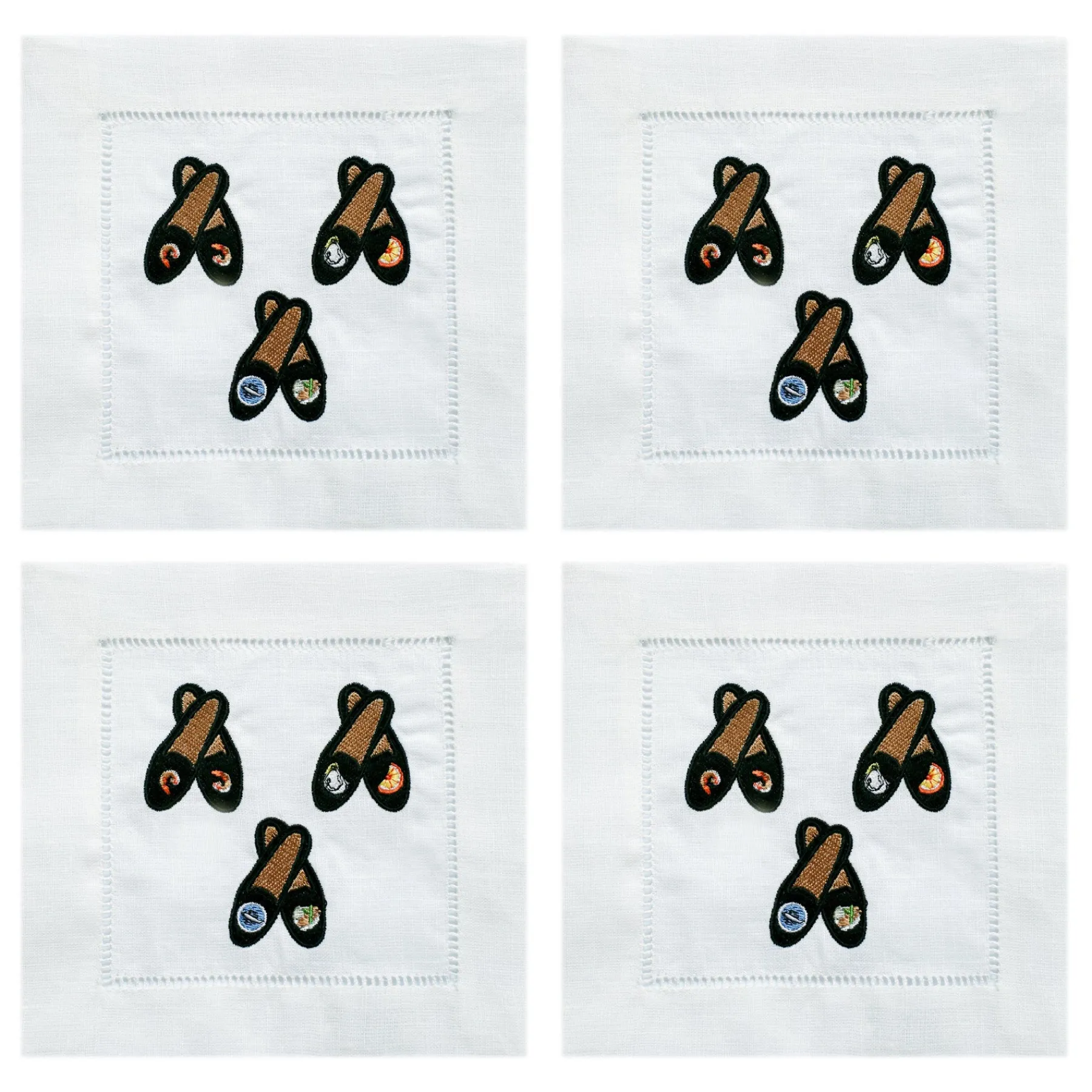 Chefanie Tuxedo Slipper Cocktail Napkins (4) Sale